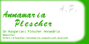 annamaria plescher business card